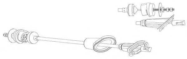 CEF CT01136 Трос, управління зчепленням