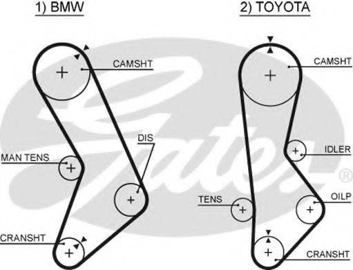 TOYOTA 1356870010 Ремінь ГРМ