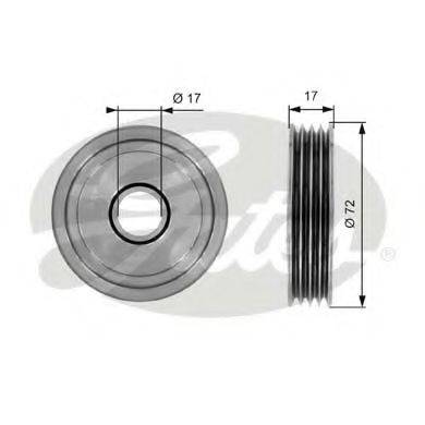 GATES T36054 Натяжний ролик, полікліновий ремінь