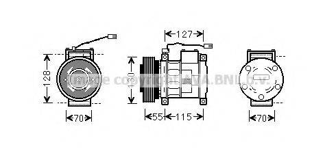 PRASCO JEAK032 Компресор, кондиціонер