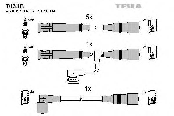 TESLA T033B Комплект дротів запалювання