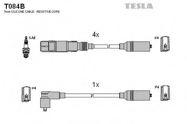 TESLA T084B Комплект дротів запалювання