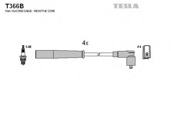 TESLA T366B Комплект дротів запалювання