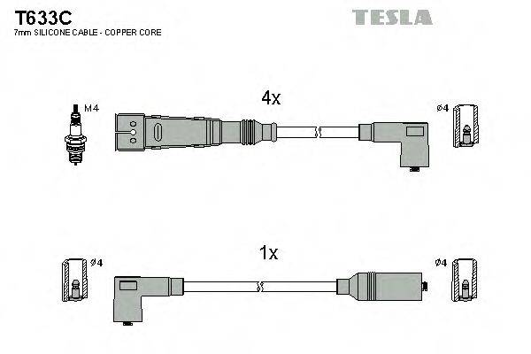 TESLA T633C Комплект дротів запалювання