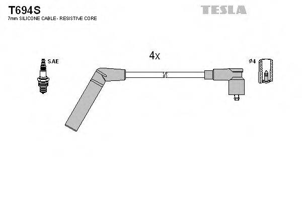 TESLA T694S Комплект дротів запалювання