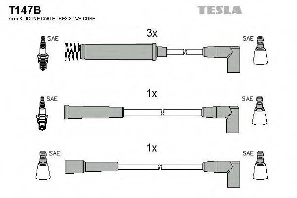 TESLA T147B Комплект дротів запалювання