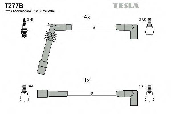 TESLA T277B Комплект дротів запалювання