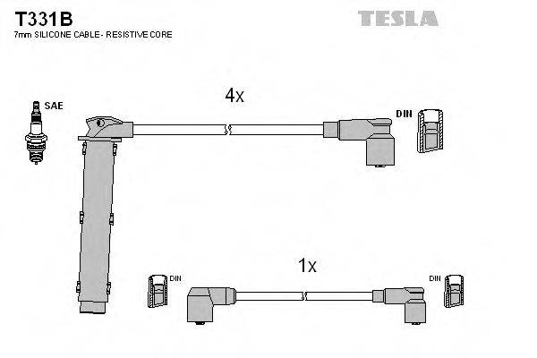 TESLA T331B Комплект дротів запалювання