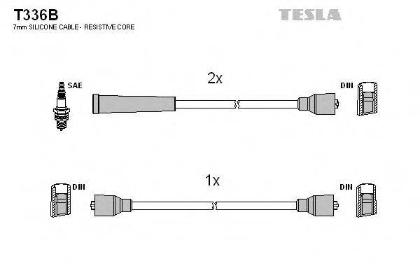 TESLA T336B Комплект дротів запалювання