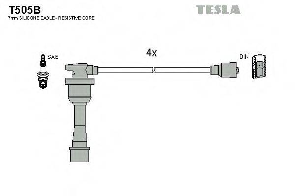 TESLA T505B Комплект дротів запалювання