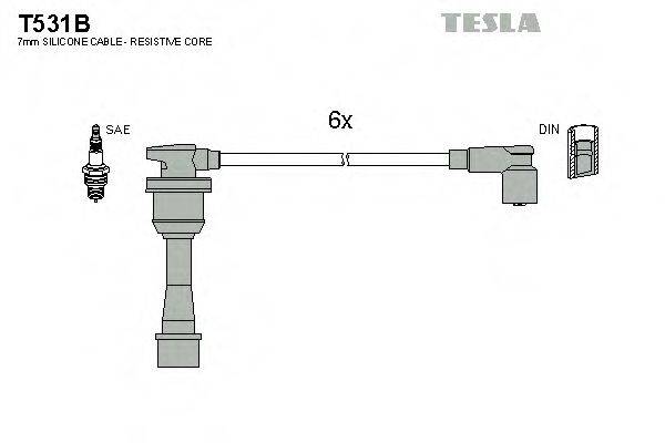 TESLA T531B Комплект дротів запалювання