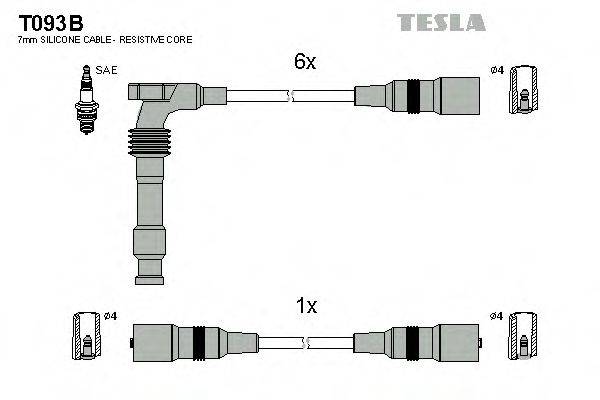 TESLA T093B Комплект дротів запалювання