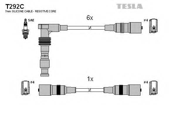 TESLA T292C Комплект дротів запалювання