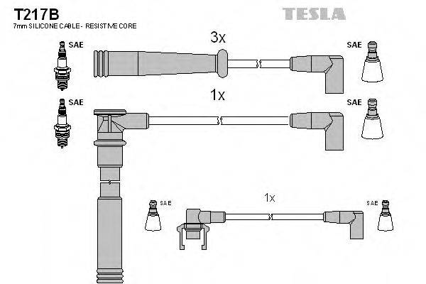 TESLA T217B Комплект дротів запалювання