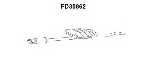 VENEPORTE FD30862 Середній глушник вихлопних газів