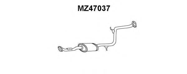 VENEPORTE MZ47037 Середній глушник вихлопних газів