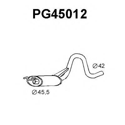 VENEPORTE PG45012 Середній глушник вихлопних газів