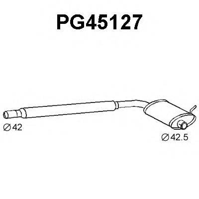 CITROEN/PEUGEOT 172832 Передглушувач вихлопних газів