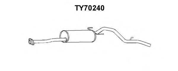 VENEPORTE TY70240 Глушник вихлопних газів кінцевий