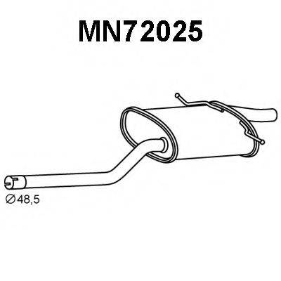 VENEPORTE MN72025 Глушник вихлопних газів кінцевий