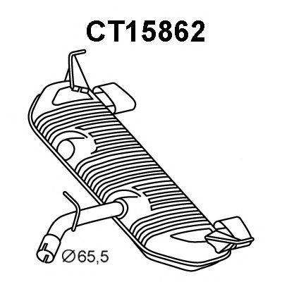 VENEPORTE CT15862 Глушник вихлопних газів кінцевий