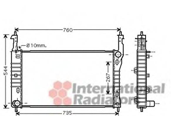 OPEL 96629056 Радіатор, охолодження двигуна