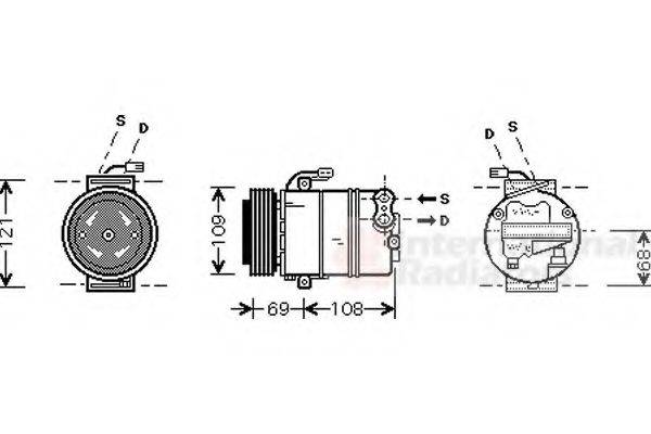 VAN WEZEL 3700K358 Компресор, кондиціонер