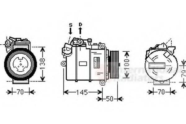 VAN WEZEL 0600K388 Компресор, кондиціонер