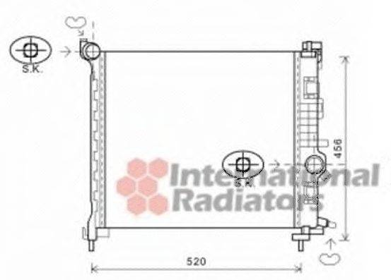 VAN WEZEL 37002561 Радіатор, охолодження двигуна