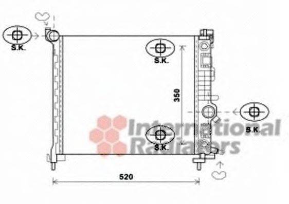 VAN WEZEL 37002567 Радіатор, охолодження двигуна