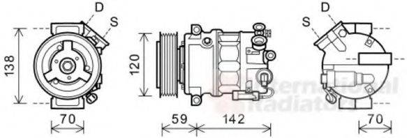 VAN WEZEL 3700K577 Компресор, кондиціонер