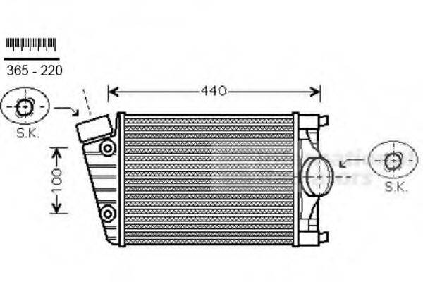 VAN WEZEL 74004070 Інтеркулер