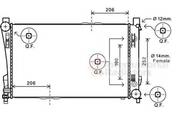 VAN WEZEL 30002589 Радіатор, охолодження двигуна