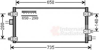 VAN WEZEL 73005095 Конденсатор, кондиціонер