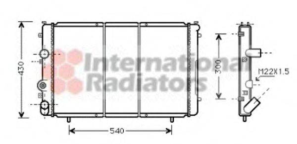 VAN WEZEL 43002274 Радіатор, охолодження двигуна