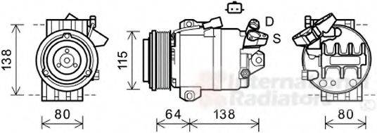 VAN WEZEL 4300K565 Компресор, кондиціонер