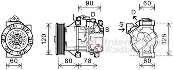 VAN WEZEL 5300K656 Компресор, кондиціонер