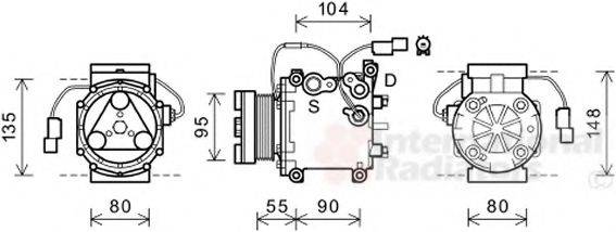 VAN WEZEL 3200K242 Компресор, кондиціонер