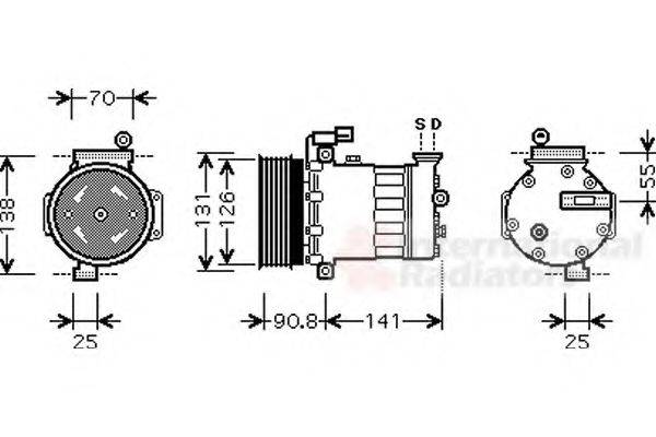 ROV/TRI/JAG/AUS/MG JPB101230 Компресор, кондиціонер