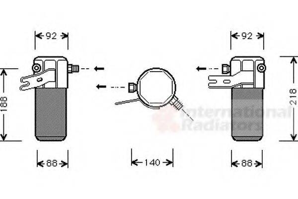 VAN WEZEL 0300D012 Осушувач, кондиціонер