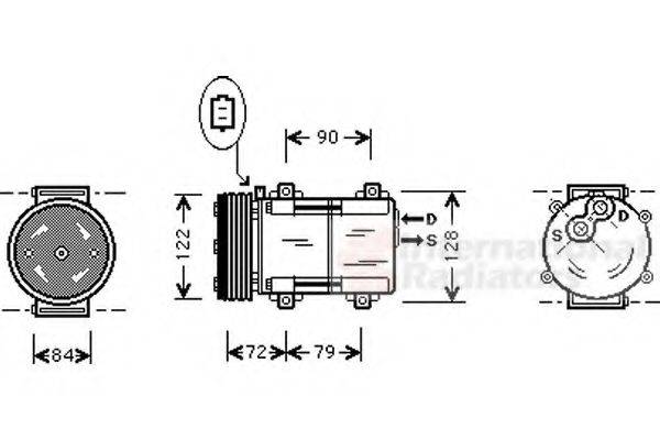 VAN WEZEL 1800K351 Компресор, кондиціонер