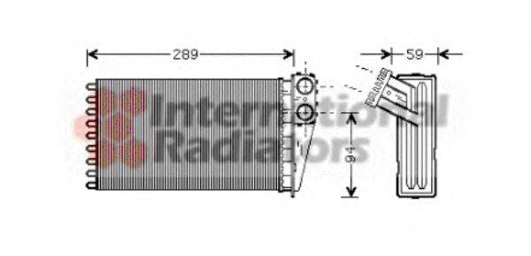 VAN WEZEL 40006227 Теплообмінник, опалення салону