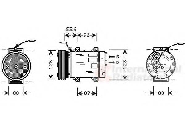 VAN WEZEL 4300K073 Компресор, кондиціонер