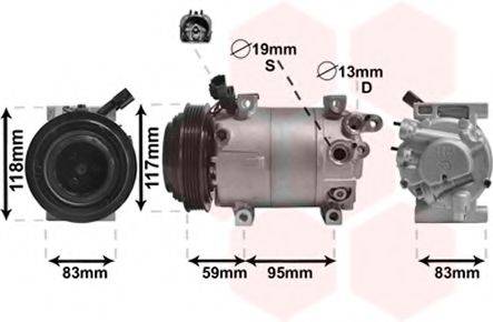 VAN WEZEL 8200K323 Компресор, кондиціонер