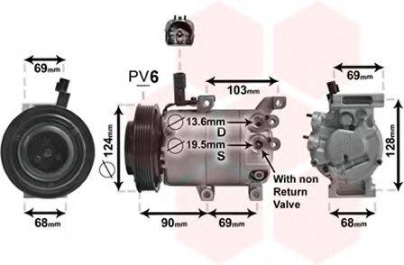 VAN WEZEL 8200K382 Компресор, кондиціонер