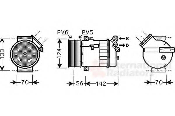 VAN WEZEL 1700K363 Компресор, кондиціонер