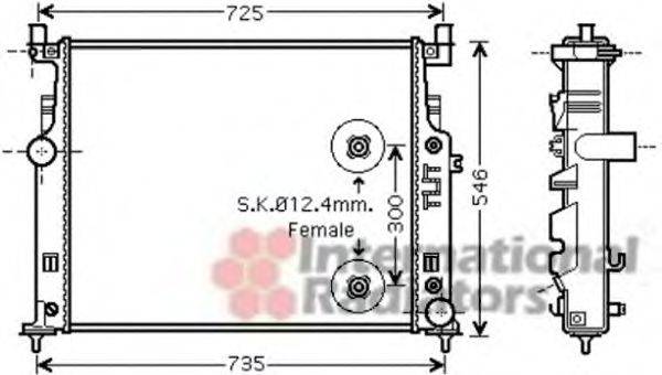 VAN WEZEL 30002458 Радіатор, охолодження двигуна