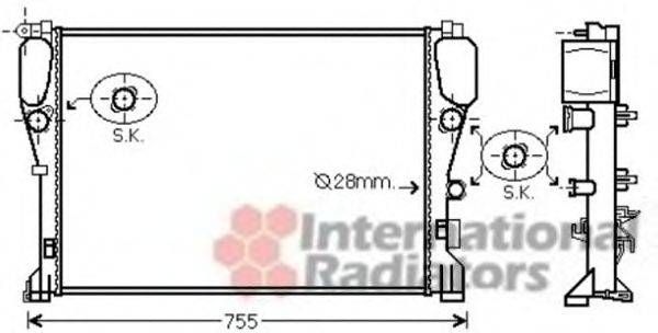 VAN WEZEL 30002468 Радіатор, охолодження двигуна