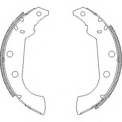 WOKING Z413500 Комплект гальмівних колодок