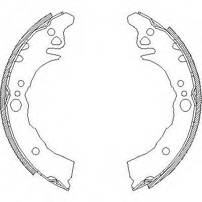 WOKING Z416000 Комплект гальмівних колодок